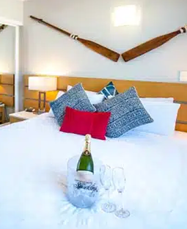 Boutique motel bedroom